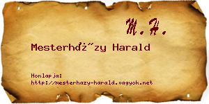 Mesterházy Harald névjegykártya